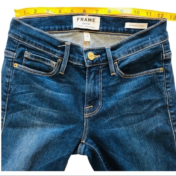 FRAME Medium Rise Medium Wash Denim Blue Jeans 25 Classic - Picture 13 of 15